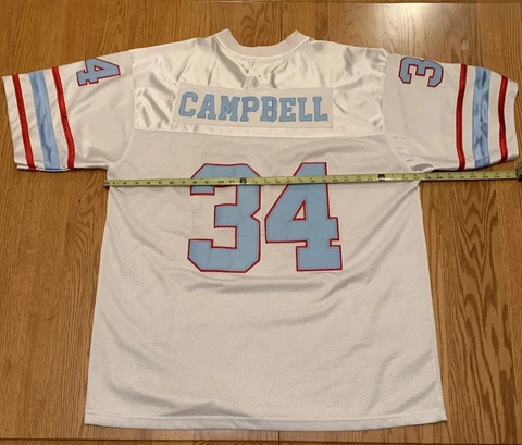 Houston Oilers Earl Campbell NFL Football Jersey Authentic Size 56. Nearly New! Cover