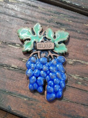 Handmade ceramic fridge magnet souvenir. Moldova theme. - Image 1 of 4