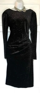 QUIZ RICH VELVET SILVER GLITTERS OCCASION PARTY DRESS SIZE 18 new fits 16 - Picture 1 of 8