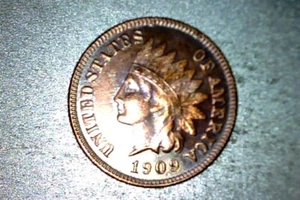 1909 Indianer Vorderseite und Lincoln Weizen Rückseite Penny Fantasy Maultier - Bild 1 von 2