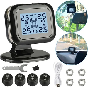 Système surveillance pression pneus LCD TPMS USB sans fil + 4 capteurs externes - Picture 1 of 7