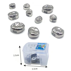 Kids Stainless Steel Dental Primary Molar Crown Temporary Crown - 5Pcs/Box - Bild 1 von 7