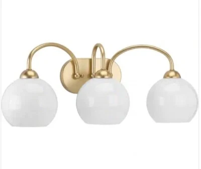 Progress Lighting P300086-078 Carisa 25 in. 3-Light Vintage Gold Vanity Light - Image 1 of 4