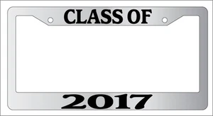 Chrome License Plate Frame CLASS-OF-2017 Auto Accessory -676 - Imagen 1 de 1