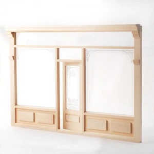 Bare Wood Shop Front, Dolls House Miniature 1:12 Scale Dolls House - Picture 1 of 2