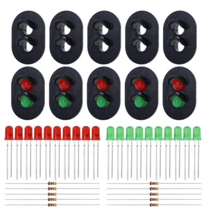JTD23 10 sets Target Faces With LEDs for Railway signal O Scale 2 Aspects - Picture 1 of 5