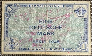 ALLEMAGNE BILLET DE 1 DEUTSCHE MARK SÉRIE 1948 (BILL 185) - Foto 1 di 2