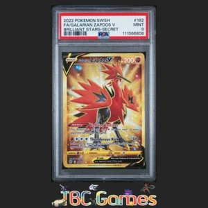 Galarian Zapdos V Brilliant Stars #182 PSA 9 - Picture 1 of 2