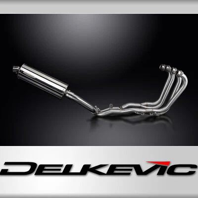 Honda CBR1000F FH-FX Hurricane 87-99 Full Exhaust 4-1 14" Oval Stainless Muffler — 第 1/4 张图片