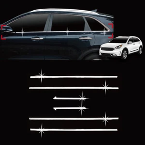 Chrome Window Accent Sill Garnish Trim 6p for 2017 2020 Kia Niro & EV - Picture 1 of 5