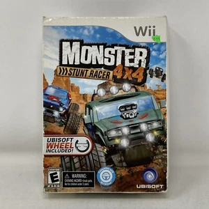 Monster 4x4 Stunt Racer Nintendo Wii Ubisoft Wheel Bundle Sealed (C8) - Picture 1 of 6