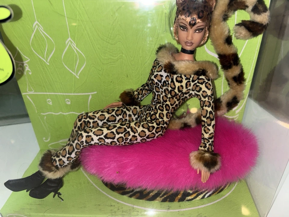 Barbie Lounge Kitties Collection 2004 B3417 NRFB estampado de leopardo Mattel Foto 1 de 4