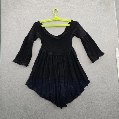 Vestido para mujer tórrido 1 negro calce y acampanado boho caprichoso volantes fuera del hombro Foto 1 de 4