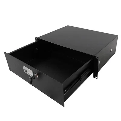 19" 3U Equipment Rack Drawer-Module Storage Data Cabinet With Key - Image 1 of 4
