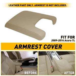 Beige Leather Console Center Lid Armrest Cover Protect For Acura TL 2009-2014 - Picture 1 of 12