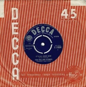 THE ROLLING STONES It's All Over Now Vinyl Record Single 7 Inch Decca 1964 Rock - Picture 1 of 6