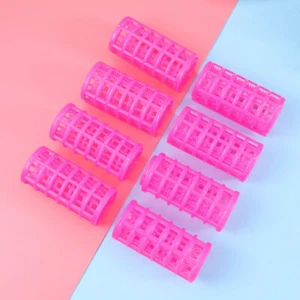 Set Rulli Capelli 8pz Doppio Strato Fermagli Capelli in Plastica Autotenenti Salone - Foto 1 di 11