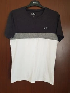 Hollister Men's Colourblock Black Grey White T-Shirt Size XS Must Have Collectio - Picture 1 of 8