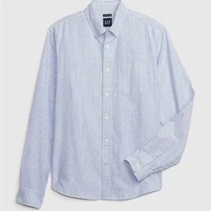 Camicia Oxford Gap bottoni righe blu uomo XXL nuova con etichette - Foto 1 di 11