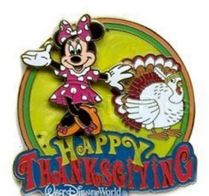Disney Pin 57652 WDW Happy Thanksgiving 2007 Minnie Mouse Turkey Feather Head LE - Picture 1 of 1