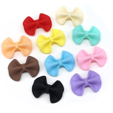 20PCS Resin Colorful Frosted Bow Beads Beaded Hair Jewelry Accessories 31MM