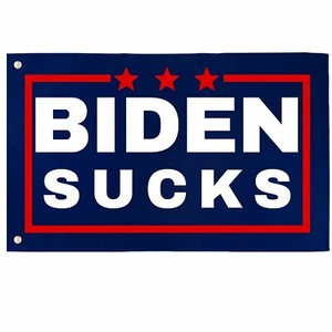 Joe Biden Sucks Flag 3x5 ft Single-Sided Funny Patriotic Political Wall Banner - Picture 1 of 3