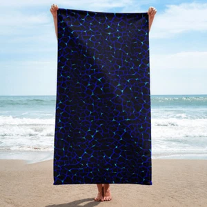 Blue Lava Flow Beach Towel - Picture 1 of 2