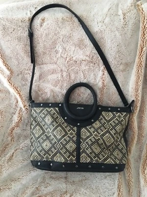 Joes джинсы наплечная сумка с короткими ручками сплетенный узор сумочка черный желтовато-коричневый - Изображение 1 из 4