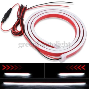 Tira de luz diurna LED escaneadora de capó de coche blanco de 100 cm DRL lámpara impermeable - Imagen 1 de 11