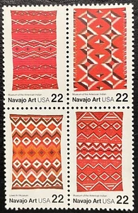 1986 #2235-2238 - 22¢ - NAVAJO FOLK ART - Block of 4 Stamps - Mint NH - Picture 1 of 1