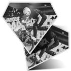 2 x Diamond Stickers 7.5cm BW - BMX Bike Stunt Cool Sports  #38297