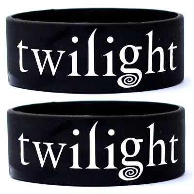 Two (2) Twilight Bracelet Wristbands - Breaking Dawn New Moon Movie Bracelets - Image 1 of 2