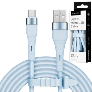 Kabel USB - 1m 12W Silikonowy Kruger&Matz Basic microUSB Kabel - Zdjęcie 1 z 4