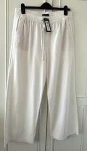 Marks and Spencer Collection Linen Blend Trousers size 16 short BNWT - Picture 1 of 2