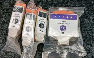 3 BLACK & 1 COLOR Ink Cartridge NO.10 XL For Kodak Printers U2S4 - Image 1 of 3