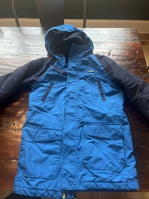 Lands’ End Boys Squall Parka Winter Ski Coat Jacket Large 14-16 Grow A Long Blue - Image 1 of 4