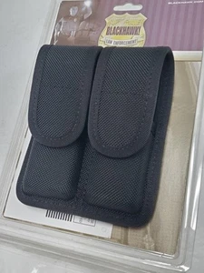 BLACKHAWK! Double Magazine Pouch Single Stack Mags Molded Cordura Black 44A000BK - Picture 1 of 6