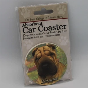Super Absorbent Stone Car Coaster Sharpei Dog Breed - Picture 1 of 1
