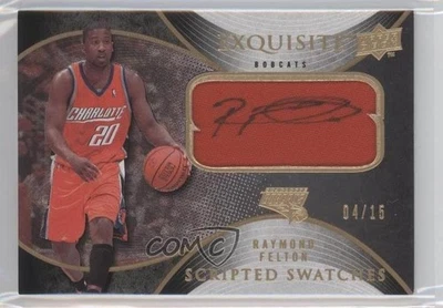 Muestras con guión Upper Deck Exquisite Collection 2007/15 Raymond Felton automático Foto 1 de 2