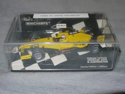 Minichamps Formula 1 1:43 Scale Narain Karthikeyan 2005 Jordan Showcar Signed! - Image 1 of 4