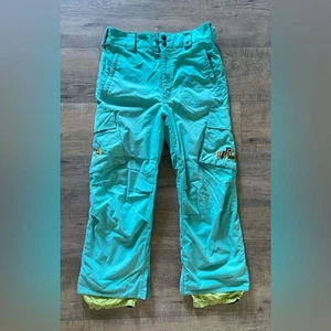 Burton girl’s size large blue and green snow pants - Picture 1 of 16