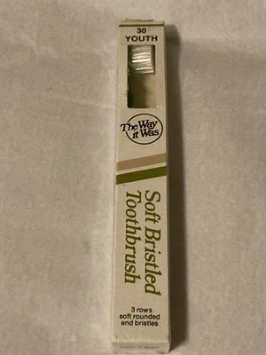 Vintage The Way It Was Youth Soft Bristled Toothbrush 30 Green Tooth Brush - Image 1 of 4