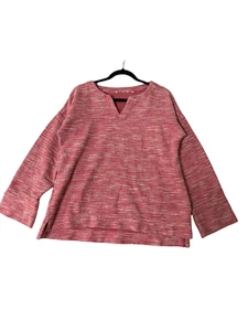 SOFT SURROUNDINGS Womens Sweater SWEETHEART Pink Pullover Tunic Top Size Medium - Picture 1 of 7