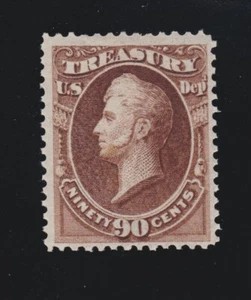 US O82 90c Treasury Department Official Mint w/ PSE Cert F-VF OG H SCV $475 - Picture 1 of 4
