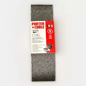 5-Pack Porter cable 3”X24” 50 Grit sanding belts - Picture 1 of 2