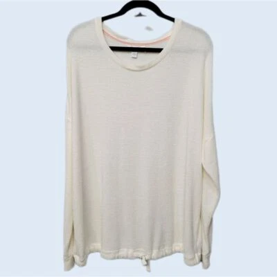 Suéter Tres Lunares Mujer X Grande Marfil Blanco Difuso Elástico Relajado Cordón Foto 1 de 4