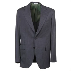 Orazio Luciano Medium Gray Herringbone Wool Sport Coat 42 Long (Eu 52L) - Picture 1 of 10