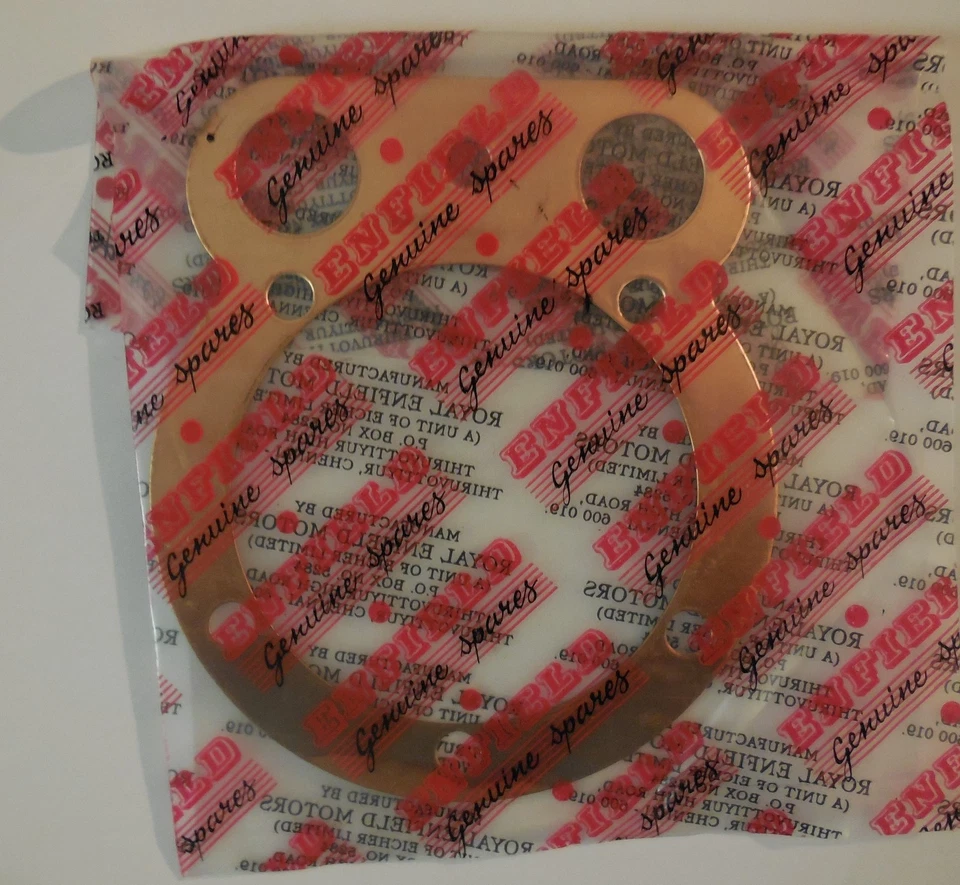 Junta de cabeça de cilindro Royal Enfield 350 110009 modelos carburados cobre - Imagem 1 de 1