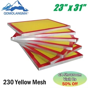 6pcs 23" x 31" Aluminum Screen Printing Screens With 230 Yellow Mesh Count - Picture 1 of 7