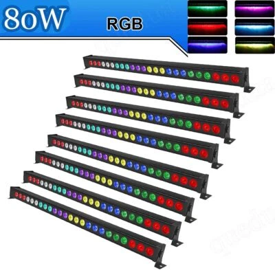 80W RGB Wall Washer Licht Bar Strahler 24 LEDs DMX Bühnenlicht für Disco Party - Bild 1 von 4